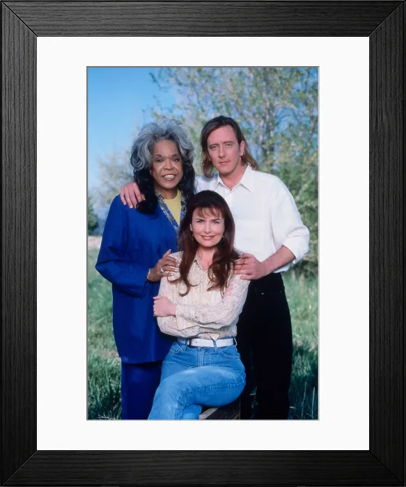 Framed Print : TOUCHED BY AN ANGEL, Della Reese, Roma Downey, John Dye, 1994-2003