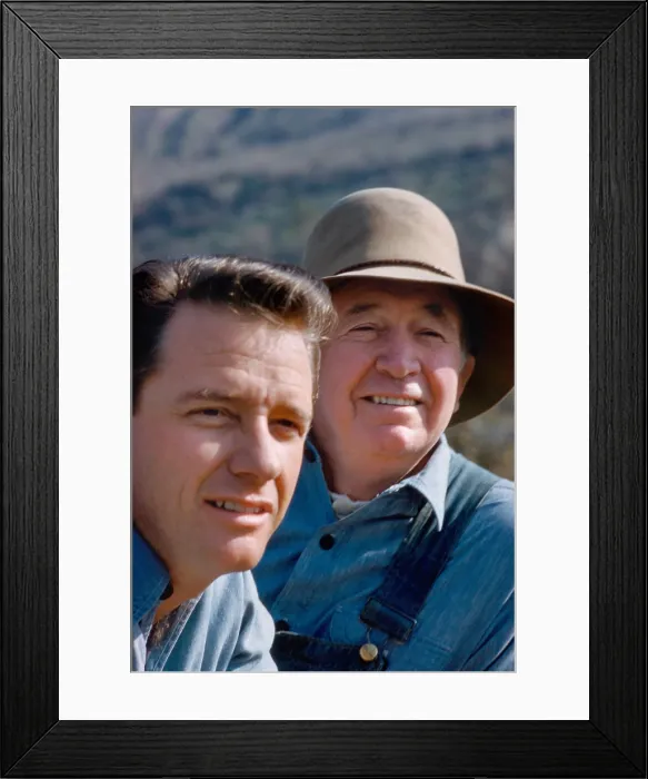 Framed Print : THE REAL MCCOYS, from left: Richard Crenna, Walter Brennan, 1957-63