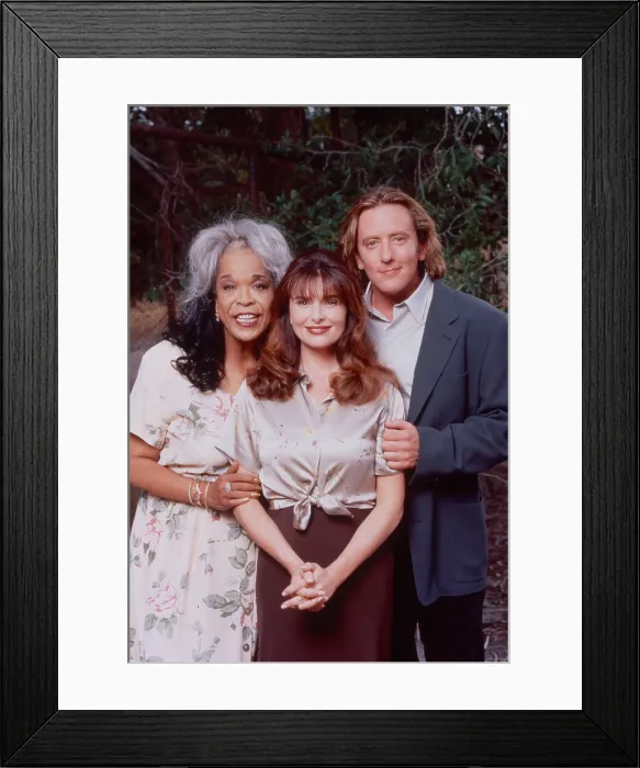 Framed Print : TOUCHED BY AN ANGEL, Della Reese, Roma Downey, John Dye, 1994-2003