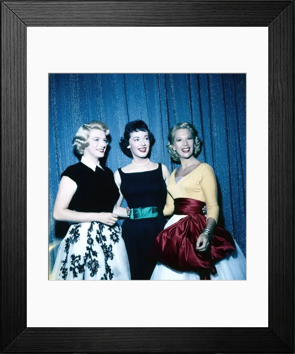 Framed Print : THE DINAH SHORE CHEVY SHOW, from left: Rosemary Clooney, Ann Blyth, Dinah Shore, (Season 2, ep 216, aire February 10, 1958), 1956-1963