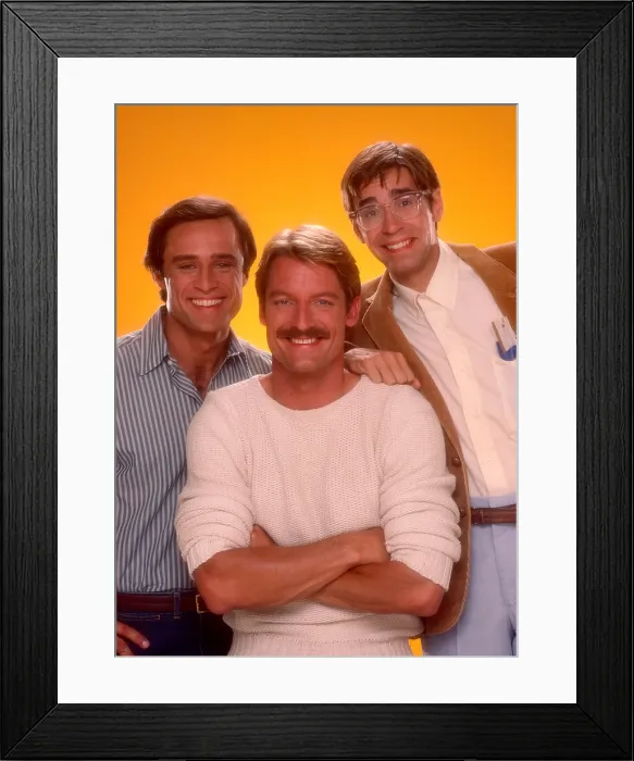 Framed Print : RIPTIDE, (back, from left): Joe Penny, Perry King, Thom Bray, 1984-86 Framed Print : RIPTIDE, (back, from left): Joe Penny, Perry King, Thom Bray, 1984-86