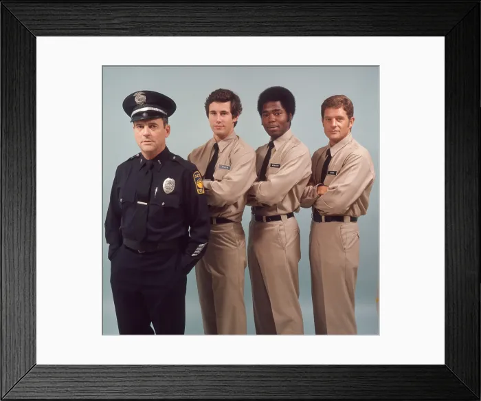 Framed Print : THE ROOKIES, from left: Gerald S. O'Loughlin, Michael Ontkean, Georg Stanford Brown, Sam Melville, 1972-76 Framed Print : THE ROOKIES, from left: Gerald S. O'Loughlin, Michael Ontkean, Georg Stanford Brown, Sam Melville, 1972-76