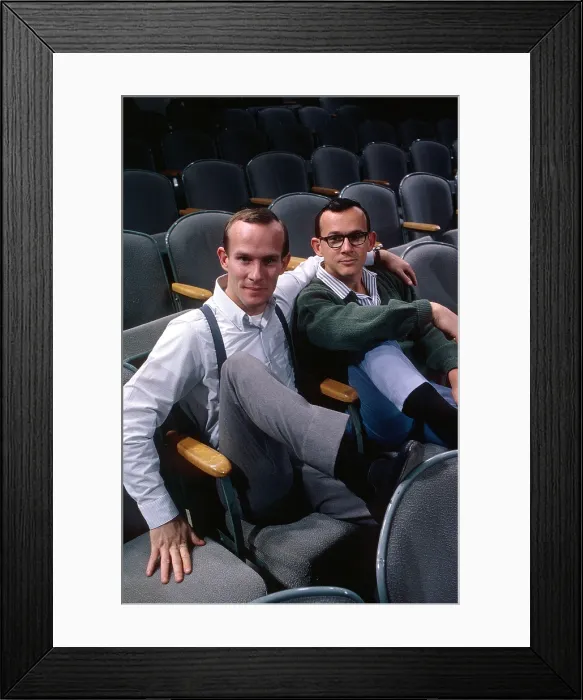 Framed Print : THE SMOTHERS BROTHERS COMEDY HOUR, from left: Tom Smothers, Dick Smothers, 1967-70