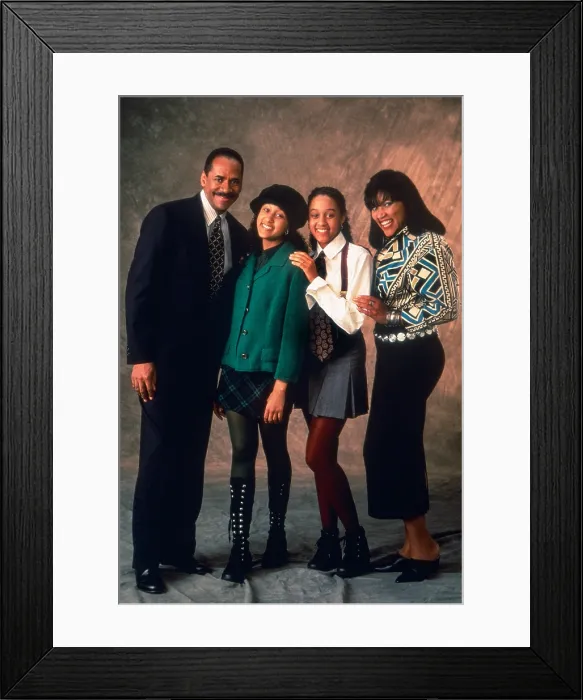 Framed Print : SISTER, SISTER, Tim Reid, Tamera Mowry, Tia Mowry, Jackee Harry, 1994-99