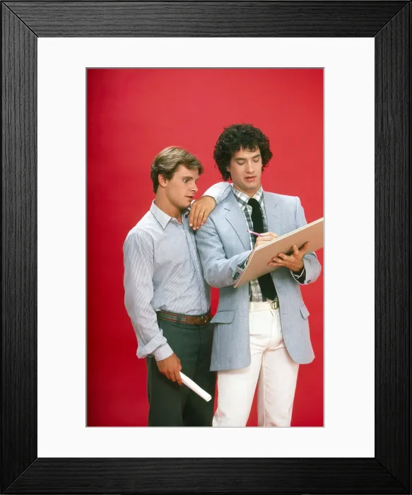 Framed Print : BOSOM BUDDIES, from left: Peter Scolari, Tom Hanks, 1980, 1980-1982