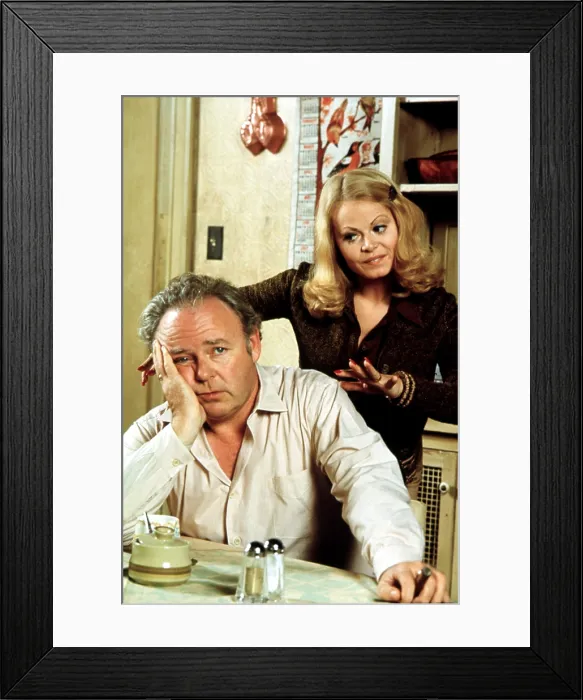 Framed Print : ALL IN THE FAMILY, from left: Carroll O'Connor, Sally Struthers, 1971-79