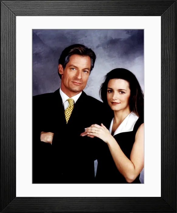 Framed Print : MELROSE PLACE, 1992-1999 Kristin Davis as Brook Armstrong Cambell, Perry King, TV, 1995-1996