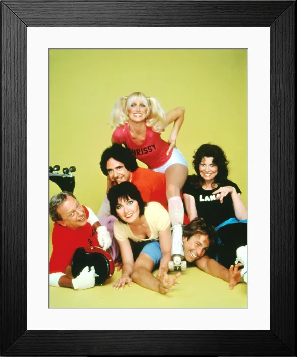 Framed Print : THREE'S COMPANY, Don Knotts, Richard Kline, Joyce De Witt, Suzanne Somers, John Ritter, Ann Wedgeworth, (1979-80 season), 1977-84 Framed Print : THREE'S COMPANY, Don Knotts, Richard Kline, Joyce De Witt, Suzanne Somers, John Ritter, Ann Wedgeworth, (1979-80 season), 1977-84