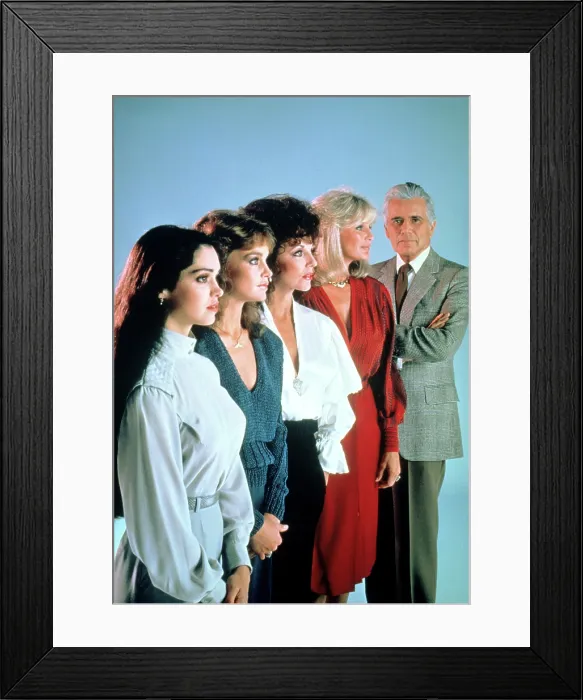 Framed Print : DYNASTY, Kathleen Beller, Pamela Sue Martin, Joan Collins, Linda Evans, John Forsythe, 1981-1989 Framed Print : DYNASTY, Kathleen Beller, Pamela Sue Martin, Joan Collins, Linda Evans, John Forsythe, 1981-1989