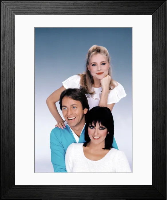 Framed Print : THREE'S COMPANY, Priscilla Barnes, John Ritter, Joyce De Witt, 1977-84 Framed Print : THREE'S COMPANY, Priscilla Barnes, John Ritter, Joyce De Witt, 1977-84