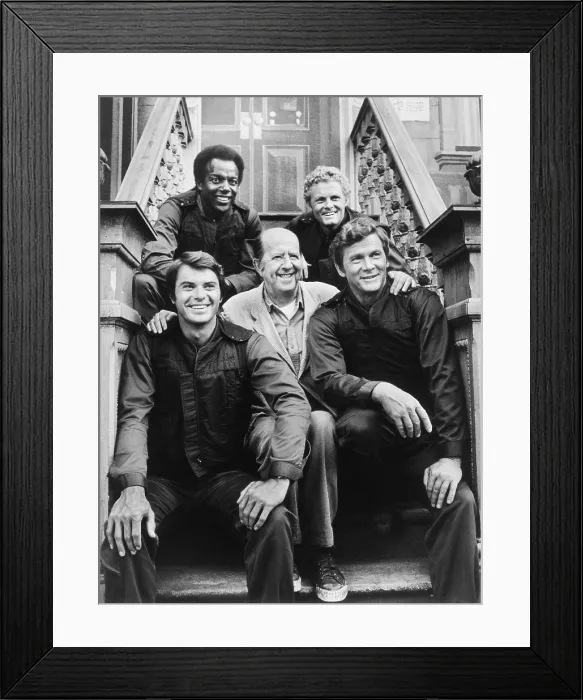 Framed Print : S.W.A.T. top from left: Rod Perry, James Coleman, bottom from left: Robert Urich, Phil Silvers, Steve Forrest in Deadly Tide: Part 1 (Season 2, Episode 1, aired September 13) Framed Print : S.W.A.T. top from left: Rod Perry, James Coleman, bottom from left: Robert Urich, Phil Silvers, Steve Forrest in Deadly Tide: Part 1 (Season 2, Episode 1, aired September 13)