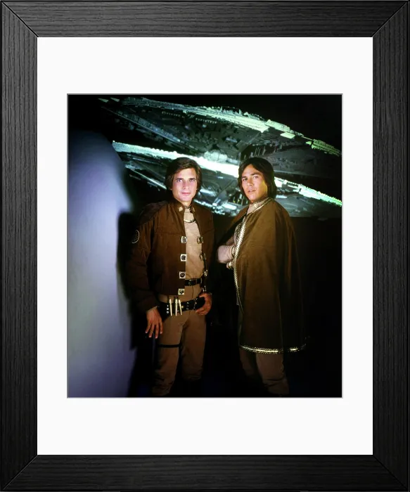Framed Print : BATTLESTAR GALACTICA, from left: Dirk Benedict, Richard Hatch, 1978-79 Framed Print : BATTLESTAR GALACTICA, from left: Dirk Benedict, Richard Hatch, 1978-79