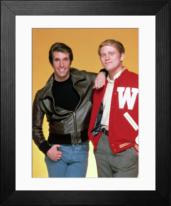 Framed Print : HAPPY DAYS, Henry Winkler, Ron Howard, 1974-1984