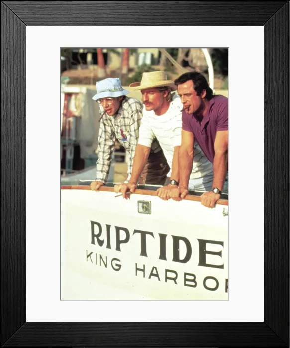 Framed Print : RIPTIDE, Thomas Bray, Perry King, Joe Penny, 1984-86 Framed Print : RIPTIDE, Thomas Bray, Perry King, Joe Penny, 1984-86