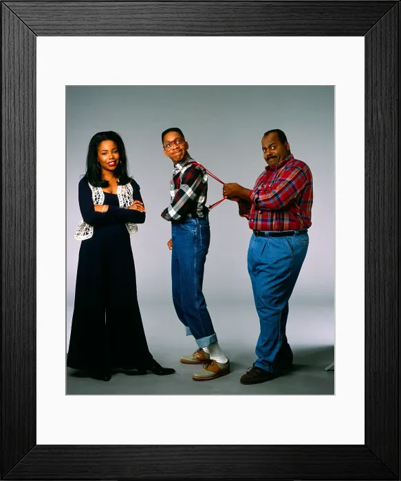 Framed Print : FAMILY MATTERS, from left: Kellie Shanygne Williams, Jaleel White, Reginald VelJohnson, (1993), 1989-1998