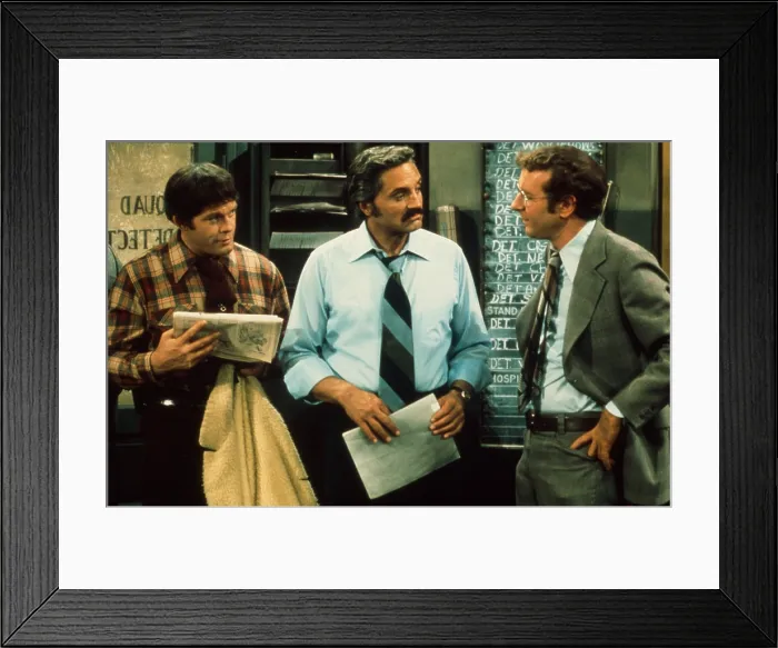 Framed Print : BARNEY MILLER, from left: Max Gail, Hal Linden, Steve Landesberg, 1975-82