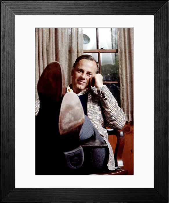 Framed Print : McLean Stevenson, at home, 1971 Framed Print : McLean Stevenson, at home, 1971