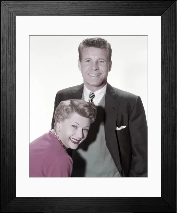 Framed Print : From left: Ozzie Nelson, Harriet Nelson, 1955 Framed Print : From left: Ozzie Nelson, Harriet Nelson, 1955