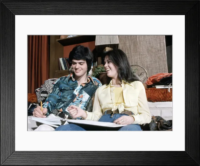 Framed Print : DONNY & MARIE, (aka DONNY AND MARIE), from left: Donny Osmond, Marie Osmond, rehearsal, (1976), 1975-1979 Framed Print : DONNY & MARIE, (aka DONNY AND MARIE), from left: Donny Osmond, Marie Osmond, rehearsal, (1976), 1975-1979