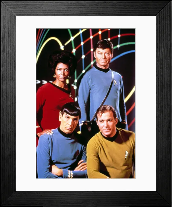 Framed Print : STAR TREK, Leonard Nimoy, William Shatner, DeForest Kelley & Nichelle Nichols, 1966-69 Framed Print : STAR TREK, Leonard Nimoy, William Shatner, DeForest Kelley & Nichelle Nichols, 1966-69
