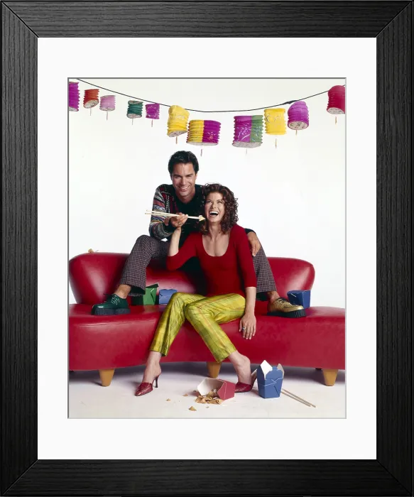 Framed Print : WILL & GRACE, from left: Eric McCormack, Debra Messing, (1998-2020)