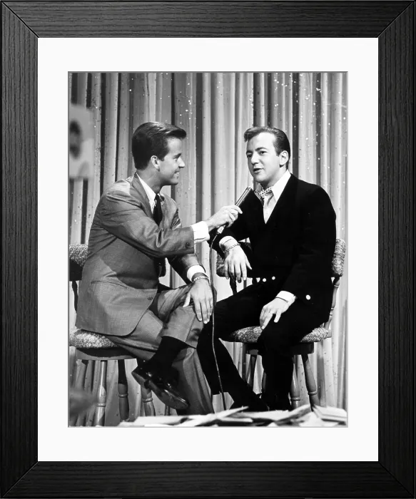 Framed Print : AMERICAN BANDSTAND, from left: Dick Clark, Bobby Darin, (1952-1989) Framed Print : AMERICAN BANDSTAND, from left: Dick Clark, Bobby Darin, (1952-1989)