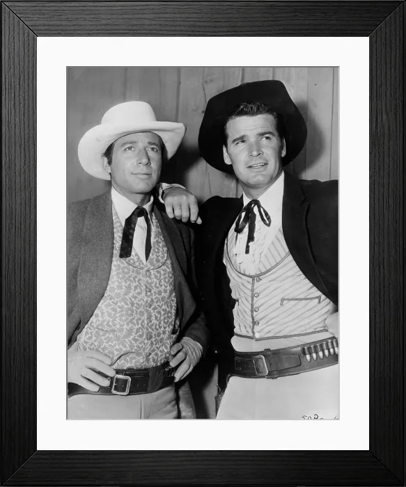 Framed Print : MAVERICK, from left: Jack Kelly, James Garner, 1957-62 Framed Print : MAVERICK, from left: Jack Kelly, James Garner, 1957-62