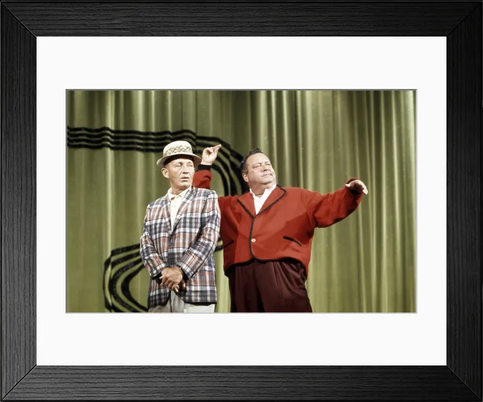 Framed Print : THE JACKIE GLEASON SHOW, from left, Bing Crosby, Jackie Gleason, episode aired November 25, 1967