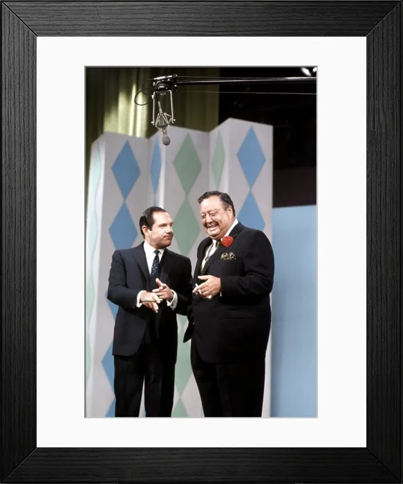 Framed Print : THE JACKIE GLEASON SHOW, from left, Alan King, Jackie Gleason, episode aired November 25, 1967