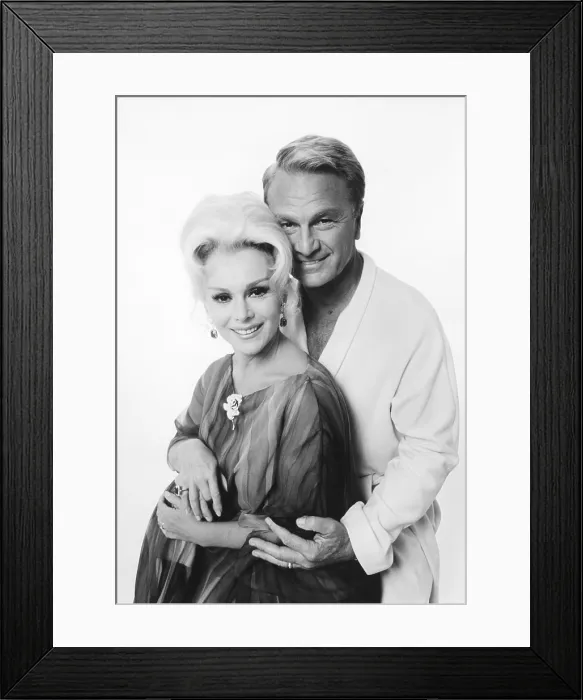 Framed Print : GREEN ACRES, from left: Eva Gabor, Eddie Albert, 1965-1971