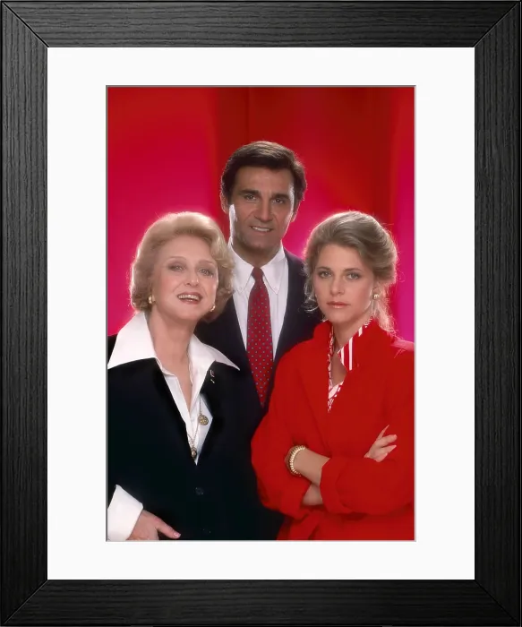 Framed Print : JESSIE, from left: Celeste Holm, Tony Lo Bianco, Lindsay Wagner, 1984 Framed Print : JESSIE, from left: Celeste Holm, Tony Lo Bianco, Lindsay Wagner, 1984