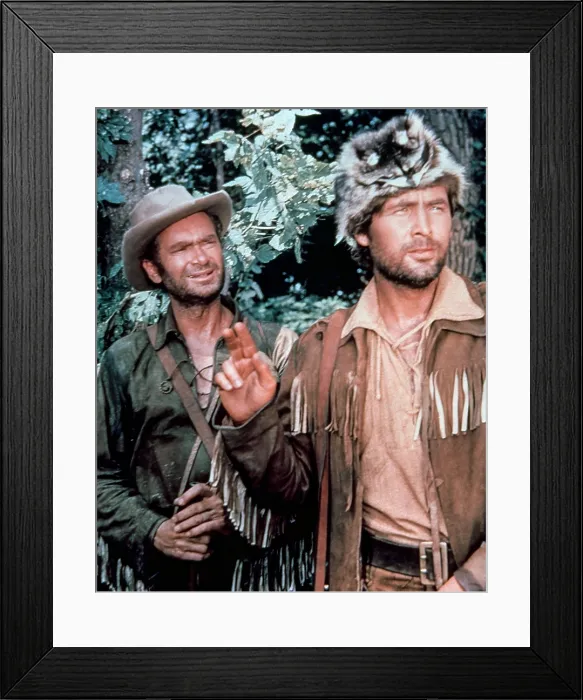 Framed Print : DAVY CROCKETT, from left: Buddy Ebsen, Fess Parker, 1954-1955