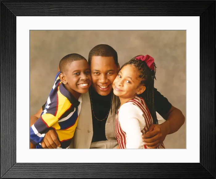 Framed Print : HANGIN WITH MR. COOPER, from left: Marquise Wilson, Mark Curry, Raven-Symone, 1992-1997