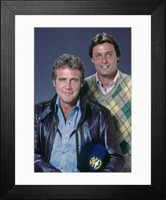 Framed Print : THE FALL GUY, from left: Lee Majors, Douglas Barr, 1981-86