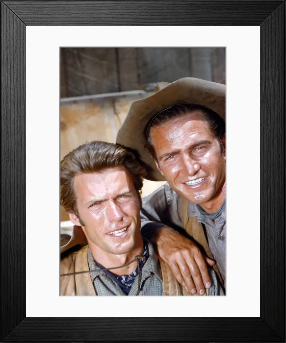 Framed Print : RAWHIDE, from left: Clint Eastwood, Eric Fleming, (1959). 1959-1966 Framed Print : RAWHIDE, from left: Clint Eastwood, Eric Fleming, (1959). 1959-1966
