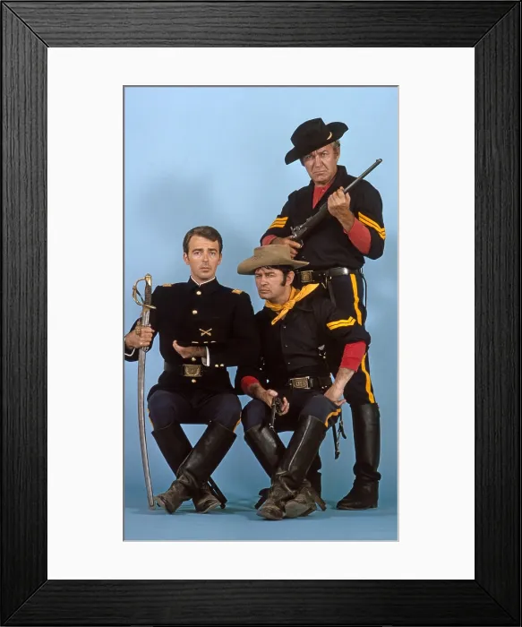 Framed Print : F TROOP, from left: Ken Berry, Larry Storch, Forrest Tucker, Ken Berry, (July 1965), 1965-67 Framed Print : F TROOP, from left: Ken Berry, Larry Storch, Forrest Tucker, Ken Berry, (July 1965), 1965-67