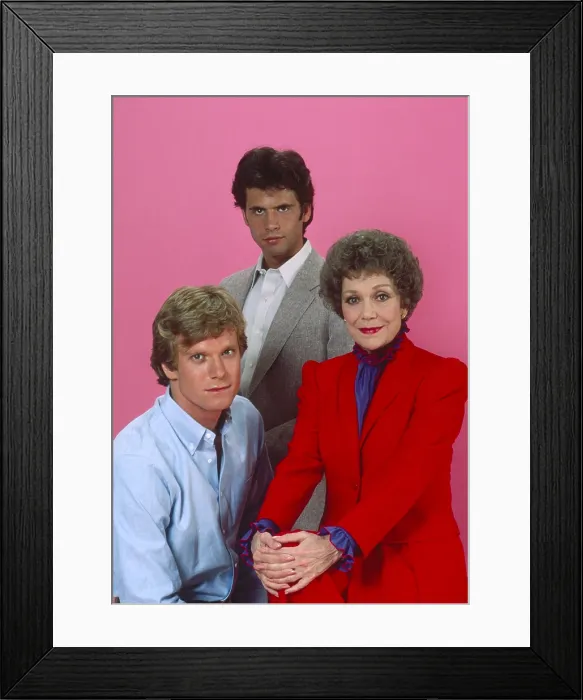 Framed Print : FALCON CREST, from left: Robert Foxworth, Lorenzo Lamas, Jane Wyman, (July 1981), 1981-90 Framed Print : FALCON CREST, from left: Robert Foxworth, Lorenzo Lamas, Jane Wyman, (July 1981), 1981-90
