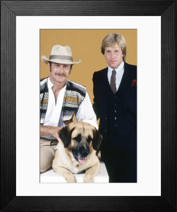Framed Print : SIMON & SIMON, from left, Gerald McRaney, Jameson Parker, 1981-88