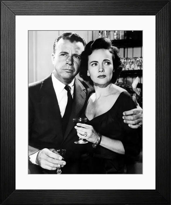 Framed Print : CLIMAX!, from left, Dick Powell, Teresa Wright, in premiere episode, The Long Goodbye, aired October 7, 1954 Framed Print : CLIMAX!, from left, Dick Powell, Teresa Wright, in premiere episode, The Long Goodbye, aired October 7, 1954