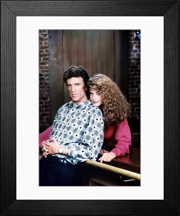 Framed Print : CHEERS, from left, Ted Danson, Kirstie Alley, (1987), 1982-93 Framed Print : CHEERS, from left, Ted Danson, Kirstie Alley, (1987), 1982-93