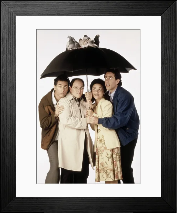 Framed Print : SEINFELD, from left: Michael Richards, Jason Alexander, Julia Louis-Dreyfus, (Season 6, 1995), 1990-1998