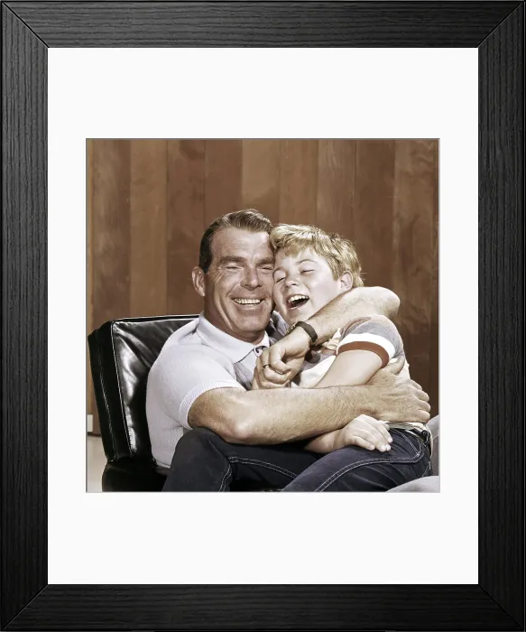 Framed Print : MY THREE SONS, from left, Fred MacMurray, Stanley Livingston, 1960-72 (1962 photo)