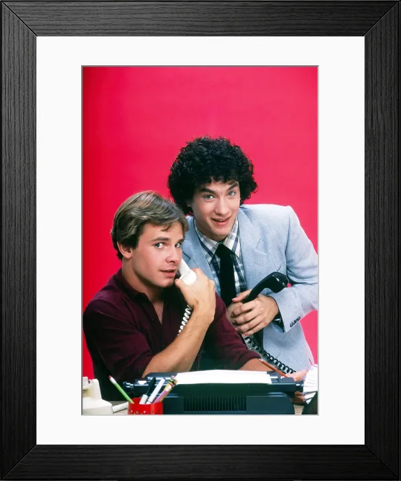 Framed Print : BOSOM BUDDIES, from left: Peter Scolari, Tom Hanks, 1980, 1980-1982 Framed Print : BOSOM BUDDIES, from left: Peter Scolari, Tom Hanks, 1980, 1980-1982