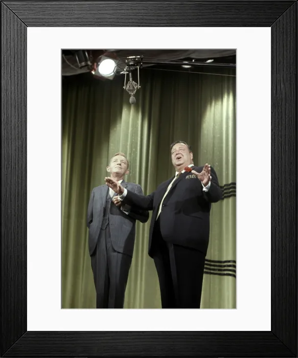 Framed Print : THE JACKIE GLEASON SHOW, from left, Bing Crosby, Jackie Gleason, episode aired November 25, 1967