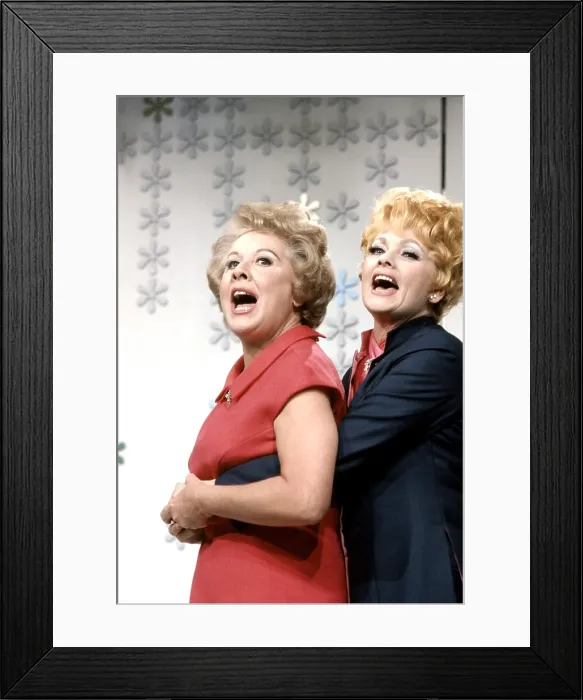 Framed Print : THE MIKE DOUGLAS SHOW, from left, Vivian Vance, Lucille Ball, episode aired March 29, 1968 (photo by Paul Wilson)