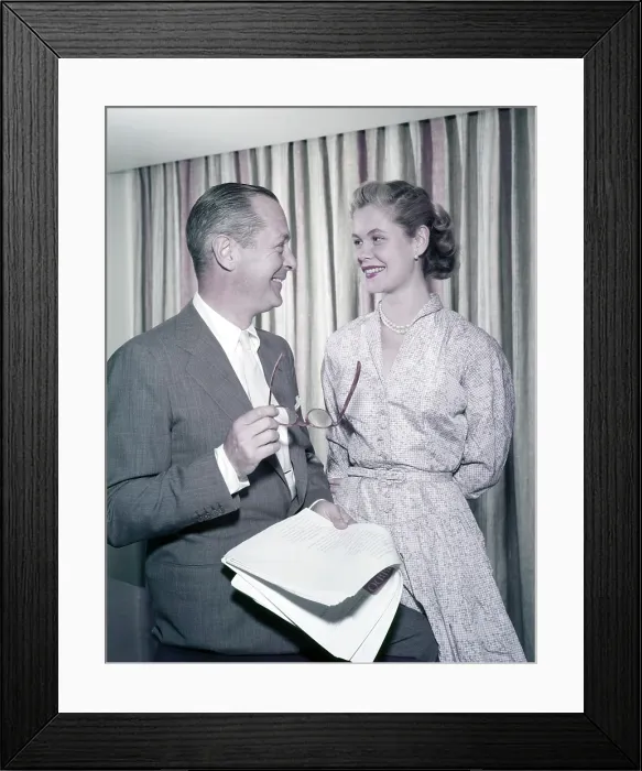 Framed Print : ROBERT MONTGOMERY PRESENTS, from left: Robert Montgomery (host), Elizabeth Montgomery, 1950-1957