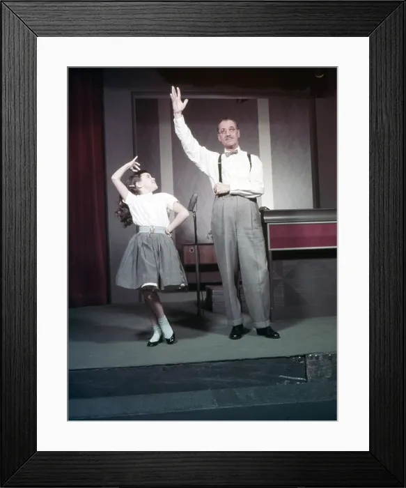 Framed Print : YOU BET YOUR LIFE, from left: Melinda Marx, Groucho Marx, 1951-1961