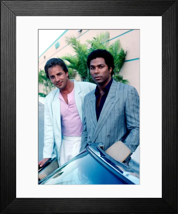 Framed Print : MIAMI VICE, from left: Don Johnson, Philip Michael Thomas, (Season 1, 1985), 1984-1989 Framed Print : MIAMI VICE, from left: Don Johnson, Philip Michael Thomas, (Season 1, 1985), 1984-1989