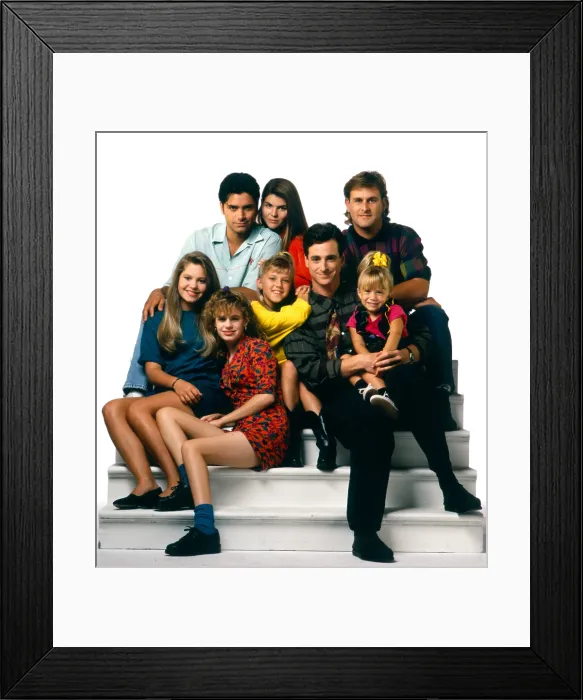 Framed Print : FULL HOUSE, clockwise from top left: John Stamos, Lori Loughlin, Bob Saget, Dave Coulier, Mary-Kate / Ashley Olsen, Jodie Sweetin, Andrea Barber, Candace Cameron, 1987-1995 Framed Print : FULL HOUSE, clockwise from top left: John Stamos, Lori Loughlin, Bob Saget, Dave Coulier, Mary-Kate / Ashley Olsen, Jodie Sweetin, Andrea Barber, Candace Cameron, 1987-1995