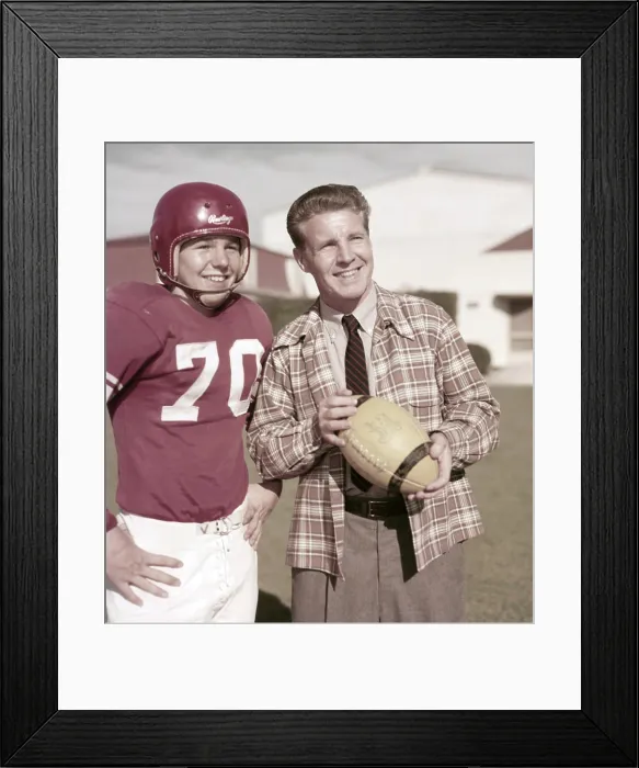 Framed Print : THE ADVENTURES OF OZZIE AND HARRIET, from left: David Nelson, Ozzie Nelson, 1952-1966